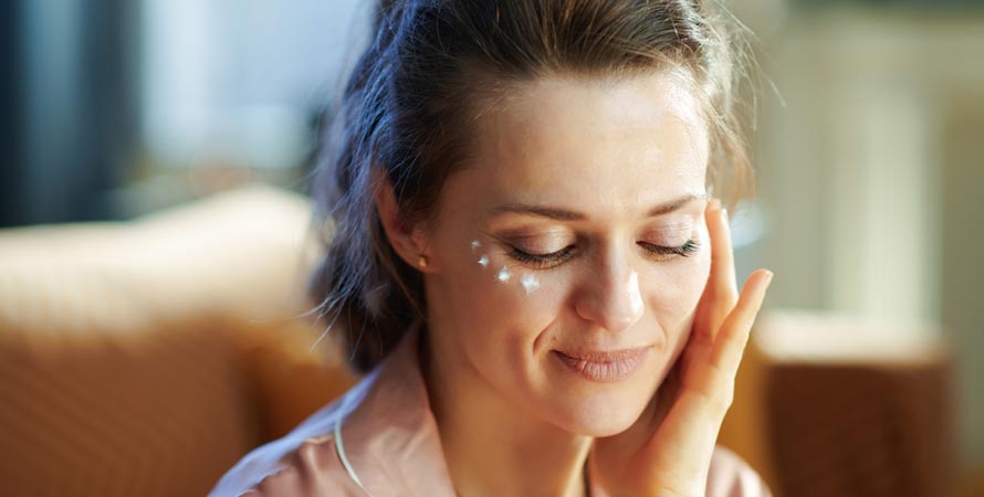 Applying Eye Cream