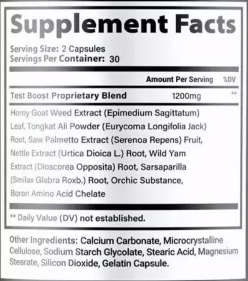 MaxVirility Ingredients