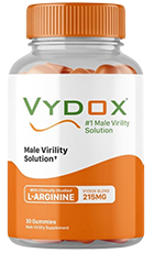 Vydox Gummies Review – Male Virility Supplement Bottle Image