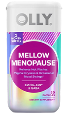 OLLY Mellow Menopause Review – Menopause Support Supplement Bottle