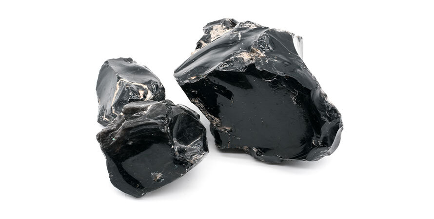 Obsidian crystal for grounding, protection, and physical healing