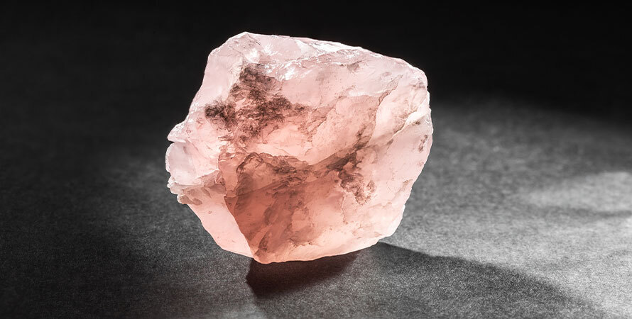 Rose Quartz crystal symbolizing love, emotional healing, and self-compassion