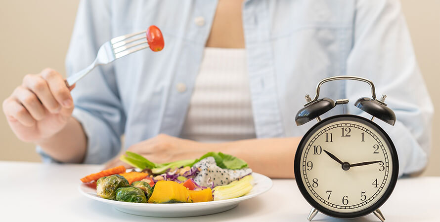 Lady having a healthy diet