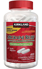 Kirkland Signature Migraine Relief Review – Headache Relief Supplement Bottle