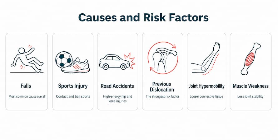 Causes and Risk Factors for Joint Dislocation