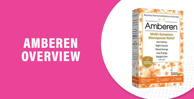 Amberen Review - Bottle Image of Amberen Menopause Relief Supplement