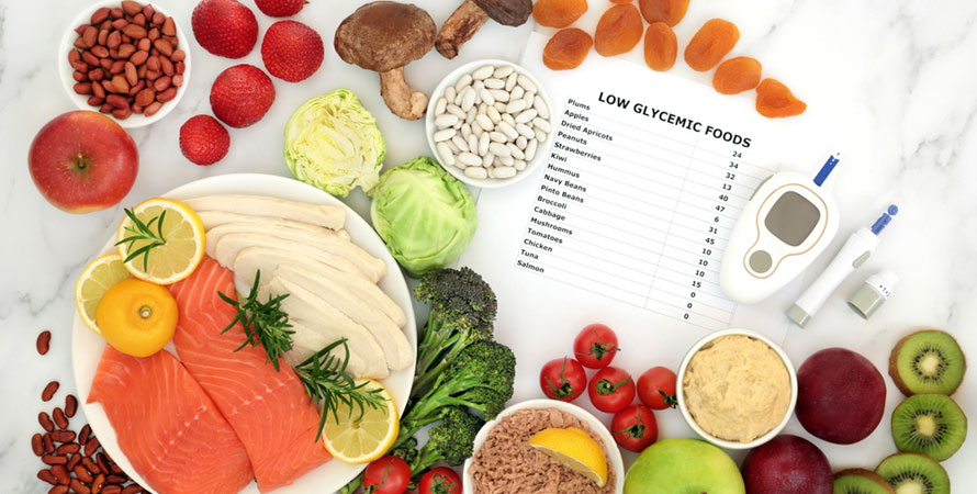 Food combining for blood-sugar