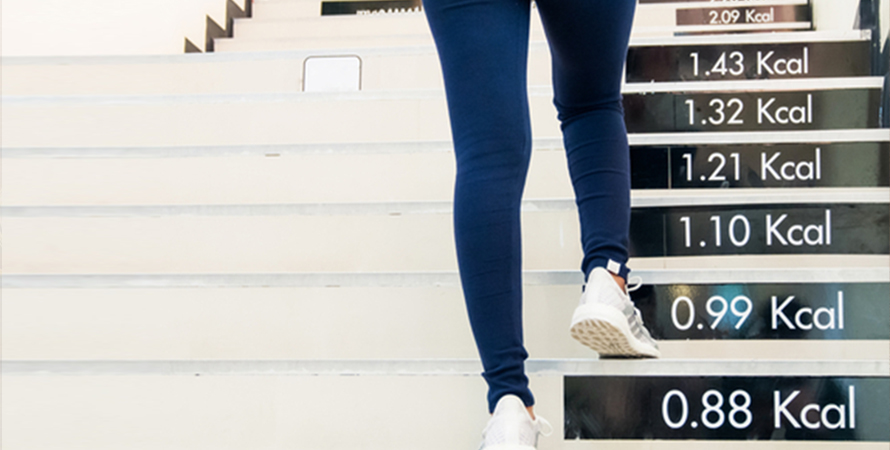Running on stair and burning calories